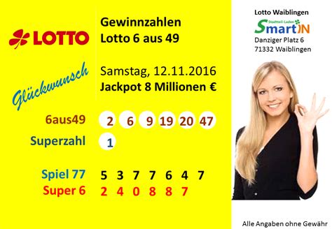 gewinnquoten lotto vom letzten samstag.